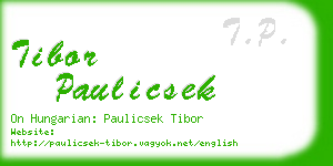 tibor paulicsek business card